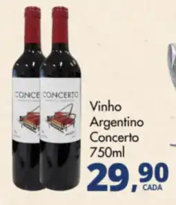 Delta Supermercados Vinho Argentino Concerto oferta