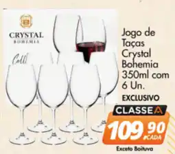 Delta Supermercados Jogo de Taças Crystal Bohemia oferta