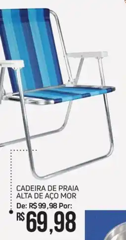 Economart Atacadista Cadeira de praia alta de aço mor oferta