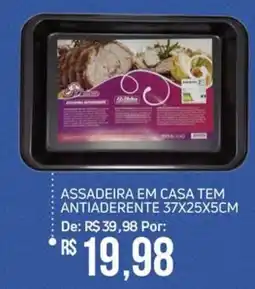 Economart Atacadista Assadeira em casa tem antiaderente 37x25x5cm oferta