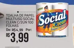 Economart Atacadista Toalha de papel multiuso social clean oferta