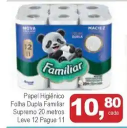 Mineirão Atacarejo Papel Higiênico Folha Dupla Familiar Supremo 20 metros oferta
