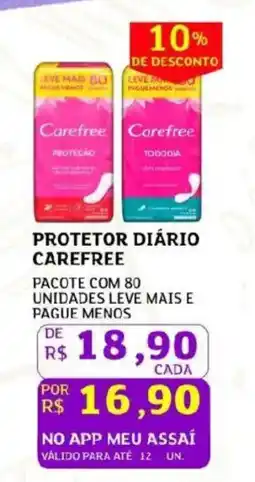 Assaí Atacadista Protetor diário carefree oferta