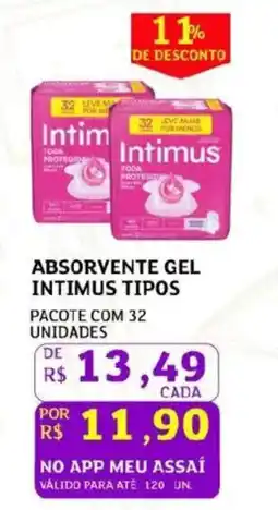 Assaí Atacadista Absorvente gel intimus tipos oferta