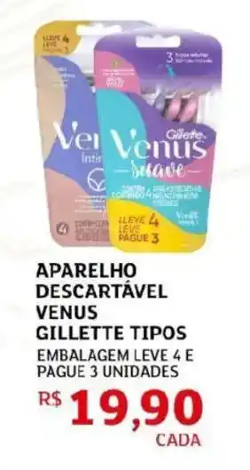 Aparelho descartável venus gillette tipos