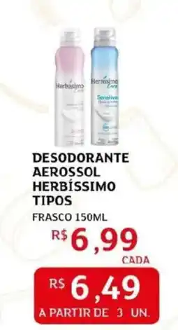 Assaí Atacadista Desodorante aerossol herbíssimo tipos frasco oferta
