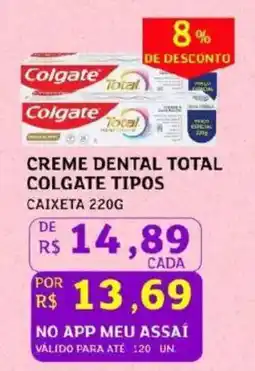 Assaí Atacadista Creme dental total colgate tipos oferta