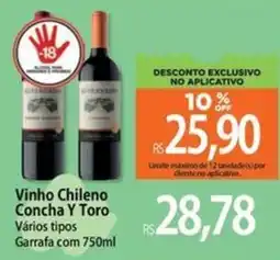 Atacadão Vinho Chileno Concha Y Toro Garrafa oferta
