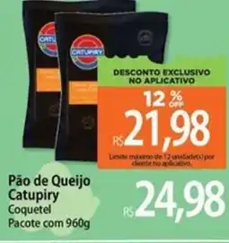 Atacadão Pão de Queijo Catupiry Coquetel Pacote oferta