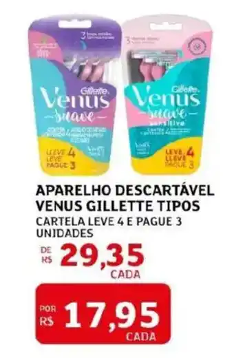 Aparelho descartável venus gillette tipos