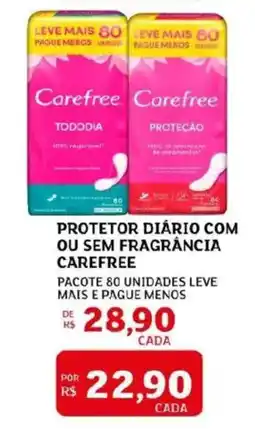 Assaí Atacadista Protetor diário com ou sem fragrância carefree s oferta