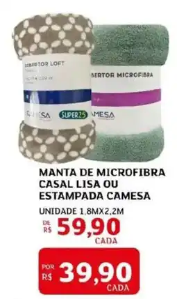 Assaí Atacadista Manta de microfibra casal lisa ou estampada camesa oferta
