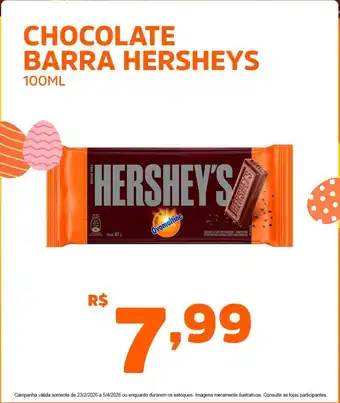 Chocolate barra hersheys