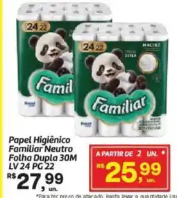 Fort Atacadista Papel Higiênico Familiar Neutro Folha Dupla 30M oferta