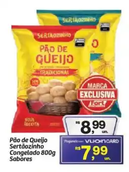 Fort Atacadista Pão de Queijo Sertãozinho Congelado Sabores oferta