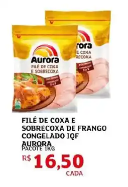 Assaí Atacadista Filé de coxa e sobrecoxa de frango congelado iqf aurora p oferta