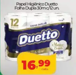 Lopes Supermercados Papel Higiênico Duetto Folha Dupla 30mc/12 un. oferta