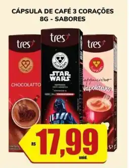 Costa Atacadão Cápsula de café 3 corações sabores oferta