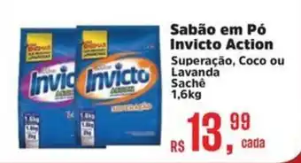 Sabão em Pó Invicto Action Superação, Coco ou Lavanda