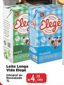 Supermercados Mateus Leite Longa Vida Elegê oferta