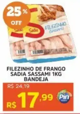 Pinheiro Supermercado Filezinho de frango sadia sassami bandeja oferta