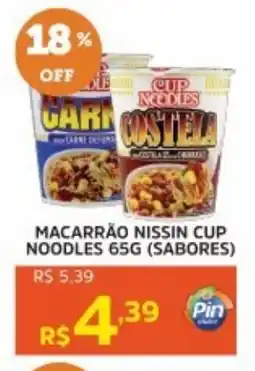 Pinheiro Supermercado Macarrão nissin cup noodles 65g (sabores) oferta