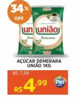 Pinheiro Supermercado Açúcar demerara união oferta
