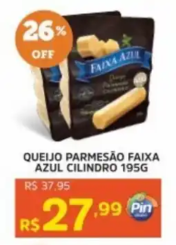 Pinheiro Supermercado Queijo parmesão faixa azul cilindro oferta