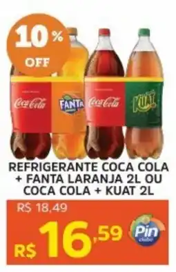 Pinheiro Supermercado Refrigerante coca cola + fanta laranja ou coca cola + kuat oferta