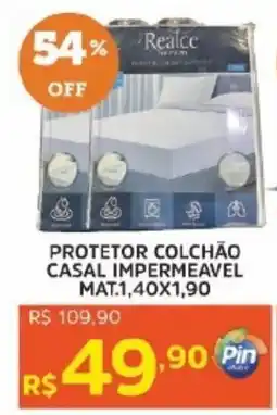 Pinheiro Supermercado Protetor colchão casal impermeavel mat.1,40x1,90 oferta