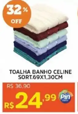 Pinheiro Supermercado Toalha banho celine sort.69x1,30cm oferta