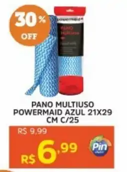 Pinheiro Supermercado Pano multiuso powermaid azul 21x29 cm c/25 oferta
