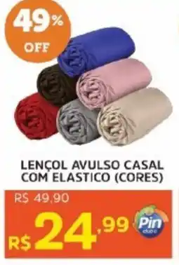 Pinheiro Supermercado Lençol avulso casal com elastico (cores) oferta