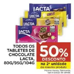 Carrefour Todos os tabletes de chocolate lacta, oferta