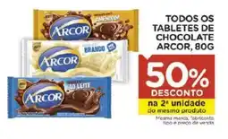 Carrefour Todos os tabletes de chocolate arcor, oferta