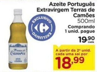 Carrefour Azeite Portugues Extravirgem Terras de Camoes 500ml oferta