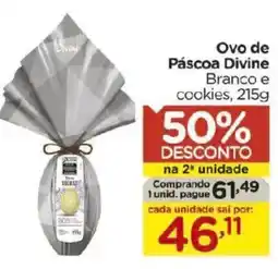 Carrefour Ovo de Páscoa Divine Branco e cookies, oferta