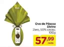 Carrefour Ovo de Páscoa Divine Zero, 50% cacau, oferta