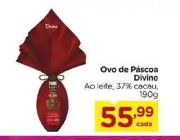 Carrefour Ovo de Páscoa Divine Ao leite, 37% cacau oferta