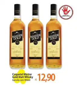 Atacadão Coquetel Master Gold Malt Whisky Garrafa oferta