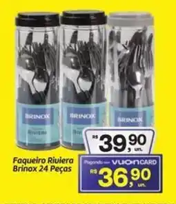 Fort Atacadista Faqueiro Riviera Brinox 24 Peças oferta