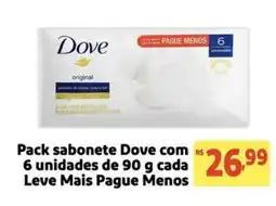 Mercado Extra Pack sabonete Dove com 6 unidades cada Leve Mais Pague Menos oferta