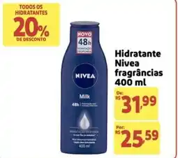 Mercado Extra Hidratante Nivea fragrâncias oferta