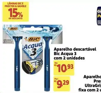 Aparelho descartável Bic Acqua 3 com 2 unidades