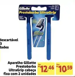 Mercado Extra Aparelho Gillette Prestobarba UltraGrip cabeça fixa com 2 unidades oferta