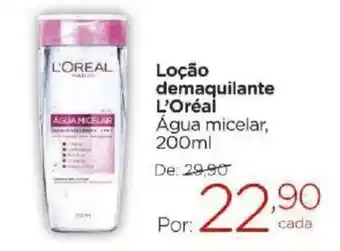 Loção demaquilante L'Oréal Água micelar,
