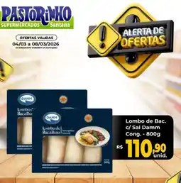 Supermercado Pastorinho Lombo de Bac. c/ Sal Damm Cong. oferta