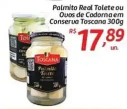 Comper Palmito Real Tolete ou Ouos de Codorna em Conserva Toscana oferta