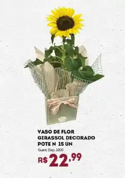 Bistek Supermercados Vaso de flor girassol decorado pote n 15 un oferta