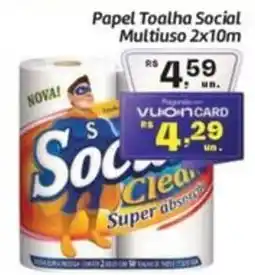 Comper Papel Toalha Social Multiuso 2x10m oferta